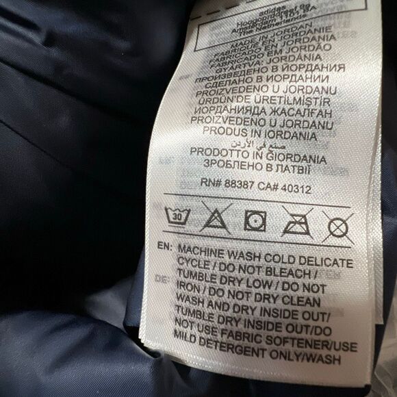 NWT ADIDAS Essentials Insulated Hoodie Jacket Men’s XXL Blue White High Collar - Picture 12 of 12